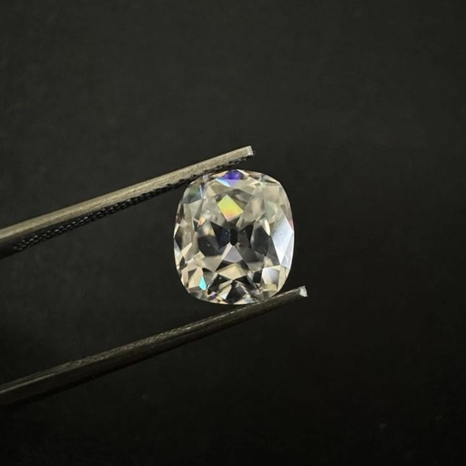Loose Moissanite Off White Clean Old Mine Cut 5.00 MM