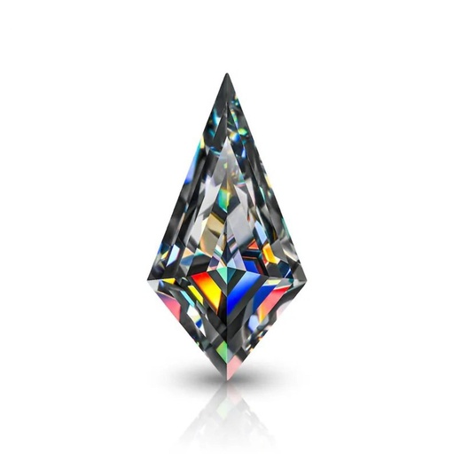 Loose Moissanite Grey Clean Kite Cut 11.00 x 5.50 MM
