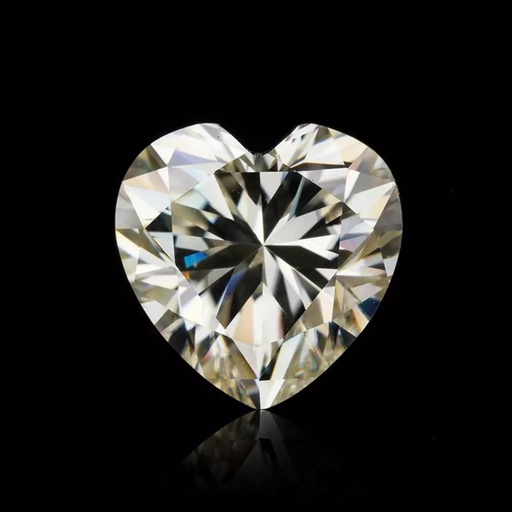 Loose Moissanite Salt & Pepar Off White Clean Heart Cut 7.85 MM