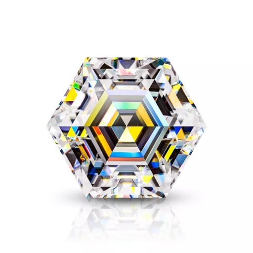 [MOHXWH1_8] Loose Moissanite White Clean Hexagon Cut 8.00 MM