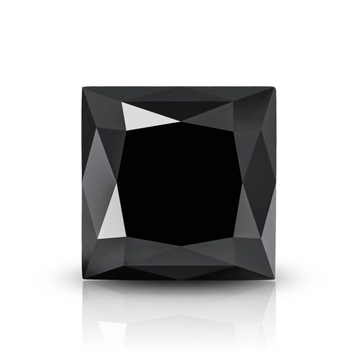 [MOPRBLK1_6.5] Loose Moissanite Black Clean Princess Cut 6.50 MM