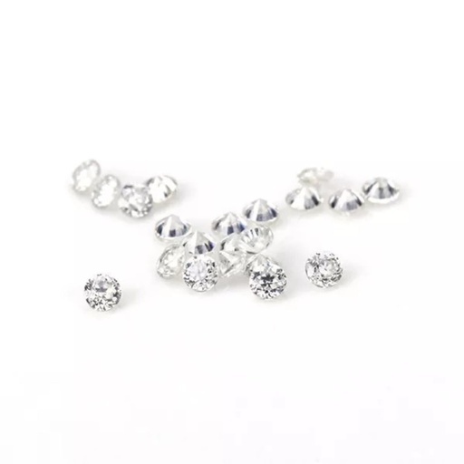 [MORDWH1_1.9] Loose Moissanite White Clean Round Cut 1.90 MM