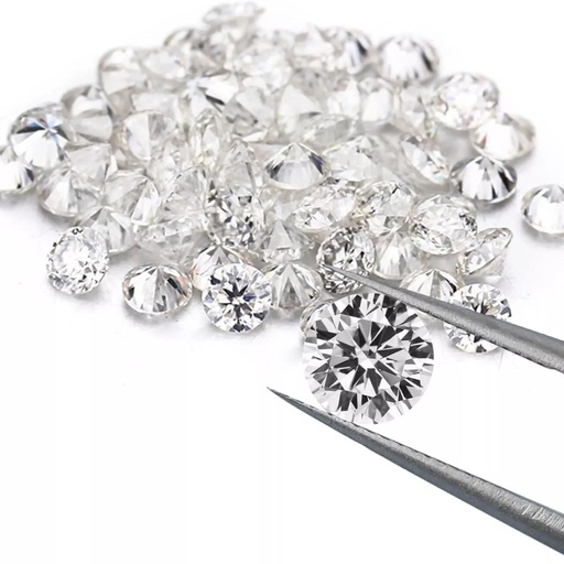 [MORDWH1_2.5] Loose Moissanite White Clean Round Cut 2.50 MM