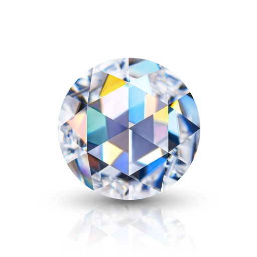 [MORRDWH1_10] Loose Moissanite White Clean Rose Cut Round 10.00 MM