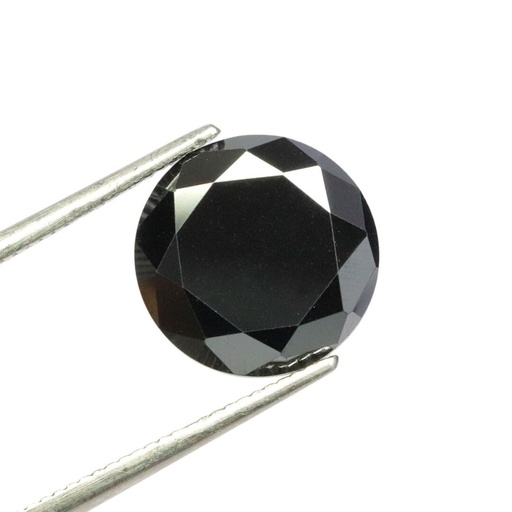 Loose Moissanite Black Clean Round Cut 12.25 MM 
