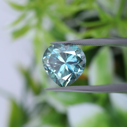 Loose Moissanite Blue Clean Heart Cut 11.00 MM