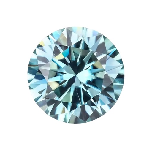 Loose Moissanite Blue Clean Round Cut 13.25 MM