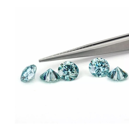 Loose Moissanite Blue Clean Round Cut 4.50 MM