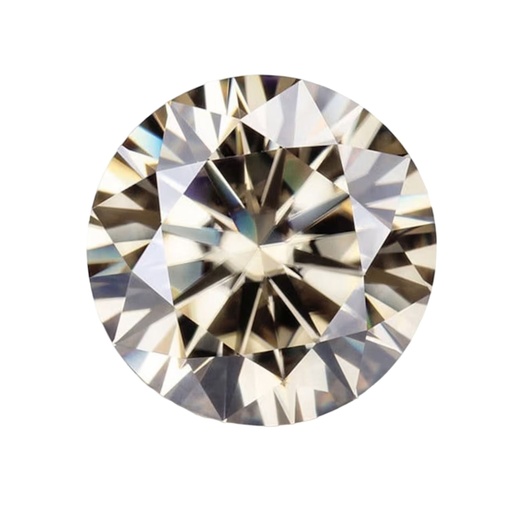 Loose Moissanite Brown Clean Round Cut 13.75 MM