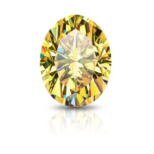 Loose Moissanite Canary Yellow Clean Oval Cut 12.00 x 10.00 MM