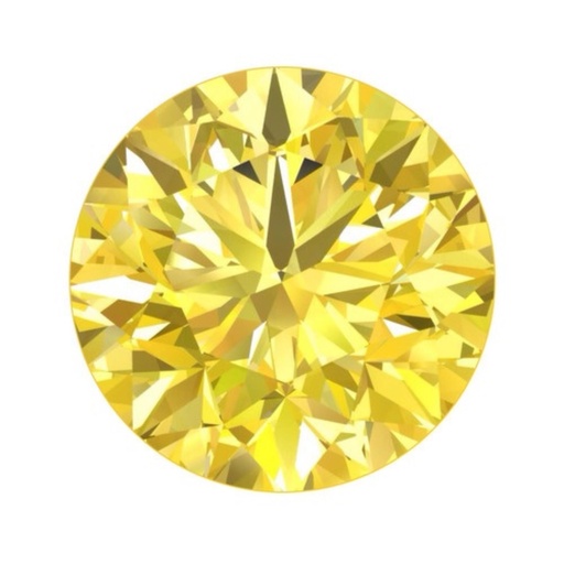 Loose Moissanite Canary Yellow Clean Round Cut 8.75 MM