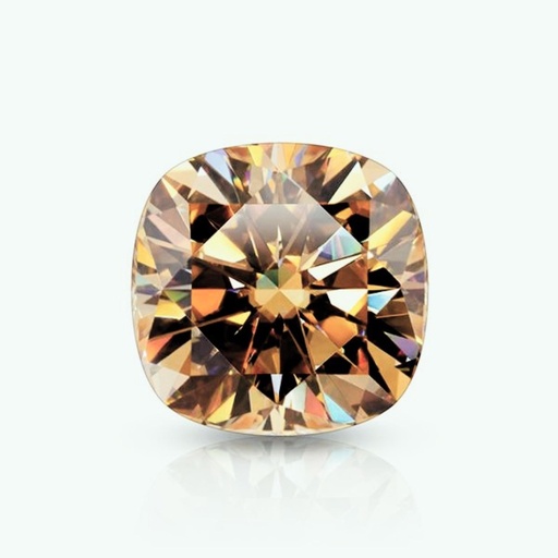 Loose Moissanite Deep Brown Clean Cushion Cut 6.00 MM