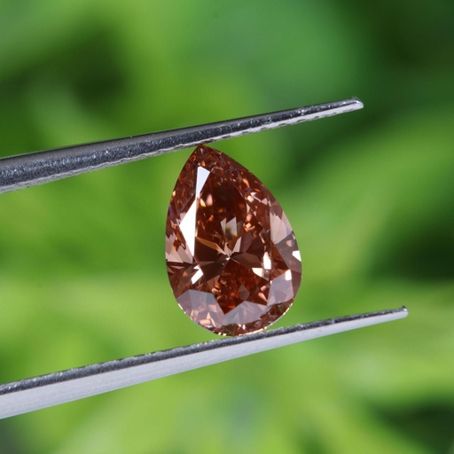 Loose Moissanite Deep Brown Clean Pear Cut 10.00 x 7.00 MM