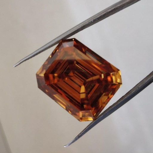 Loose Moissanite Deep Brown Clean Radiant Cut 11.00 x 9.00 MM