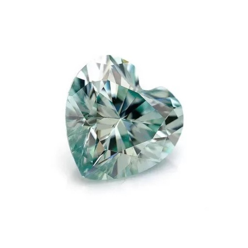 Loose Moissanite Fancy Blue Clean Heart Cut 10.75 MM