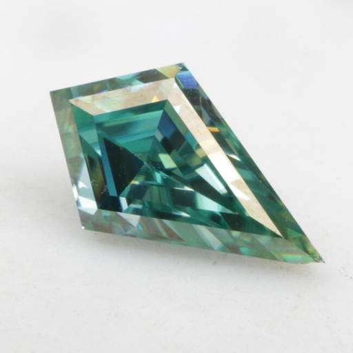 Loose Moissanite Fancy Blue Clean Kite Cut 6.85 x 5.20 MM