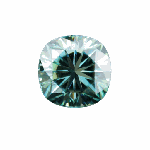 Loose Moissanite Green Clean Cushion Cut 9.00 MM