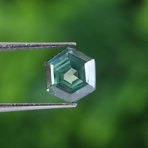 Loose Moissanite Green Clean Hexagon Cut 6.50 MM