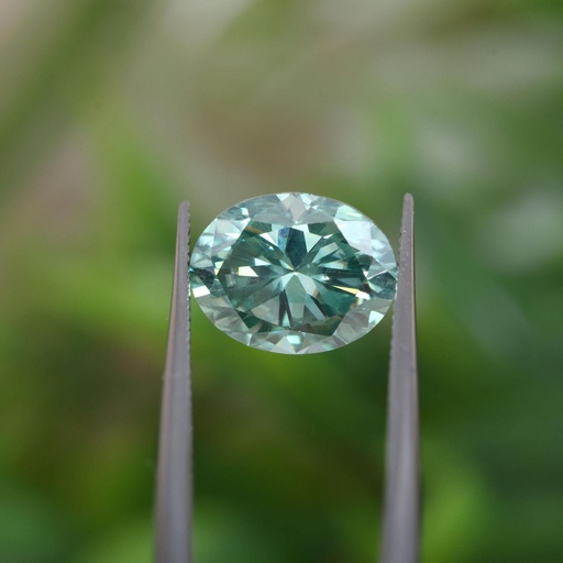 Loose Moissanite Green Clean Oval Cut 14.00 x 10.00 MM