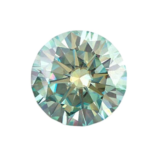 [MORDGR110.5] Loose Moissanite Green Clean Round Cut 10.50 MM