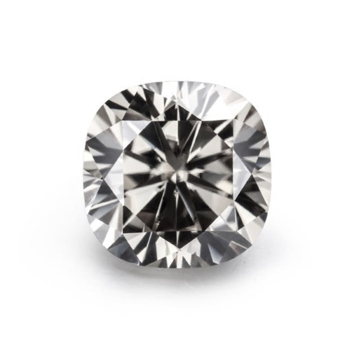 Loose Moissanite Grey Clean Cushion Cut 6.50 MM