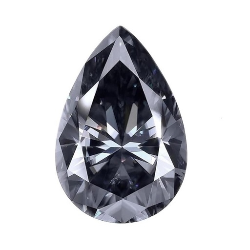 Loose Moissanite Grey Clean Pear Cut 10.00 x 7.00 MM