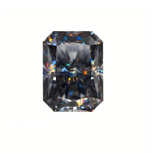 Loose Moissanite Grey Clean Radiant Cut 9.00 x 7.00 MM