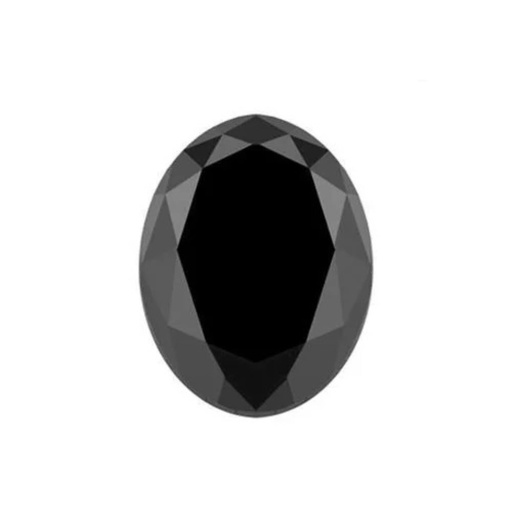 Loose Moissanite Jet Black Clean Oval Cut 10.00 x 8.00 MM