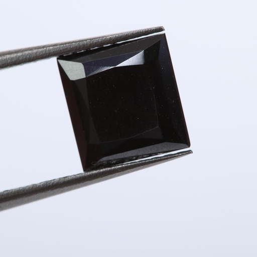 Loose Moissanite Jet Black Clean Princess Cut 10.00 MM