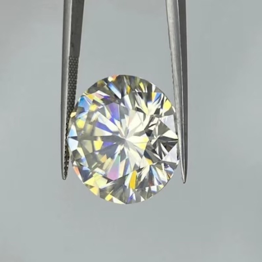 Loose Moissanite Light Yellow Clean Round Cut 11.25 MM
