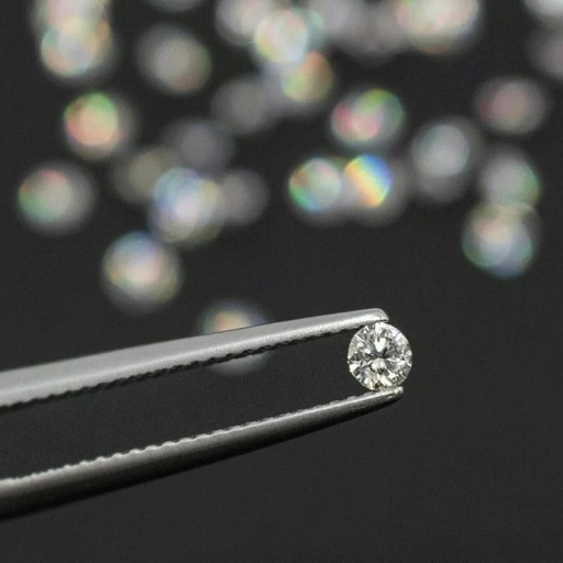 Loose Moissanite Off White Clean Round Cut 3.25 MM