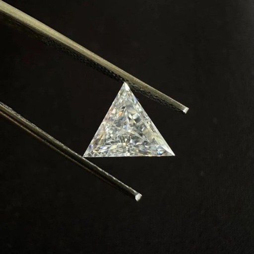 Loose Moissanite Off White Clean Triangle Cut 8.00 MM
