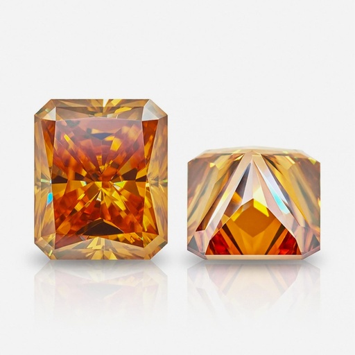 Loose Moissanite Orange Clean Radiant Cut 12.00 x 10.00 MM
